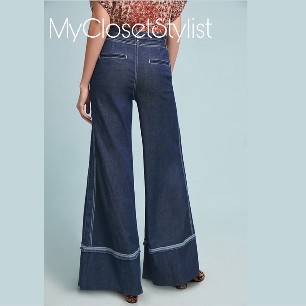 Anthropologie Pilcro Jeans NWT Wide Leg Belted Jean 26 ❤️ - Picture 4 of 5